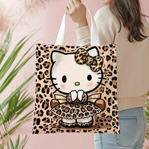HELLO KITTY Leopard Print Canvas Tote Bag (BRAND NEW & SUPER CUTE!)